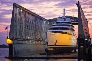 Luxury mega yacht AZZAM - Photo by Klaus Jordan